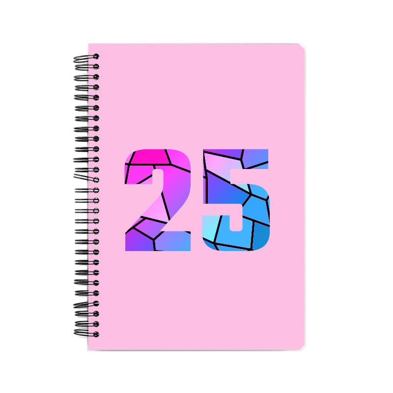 25 Number Notebook (Light Pink)