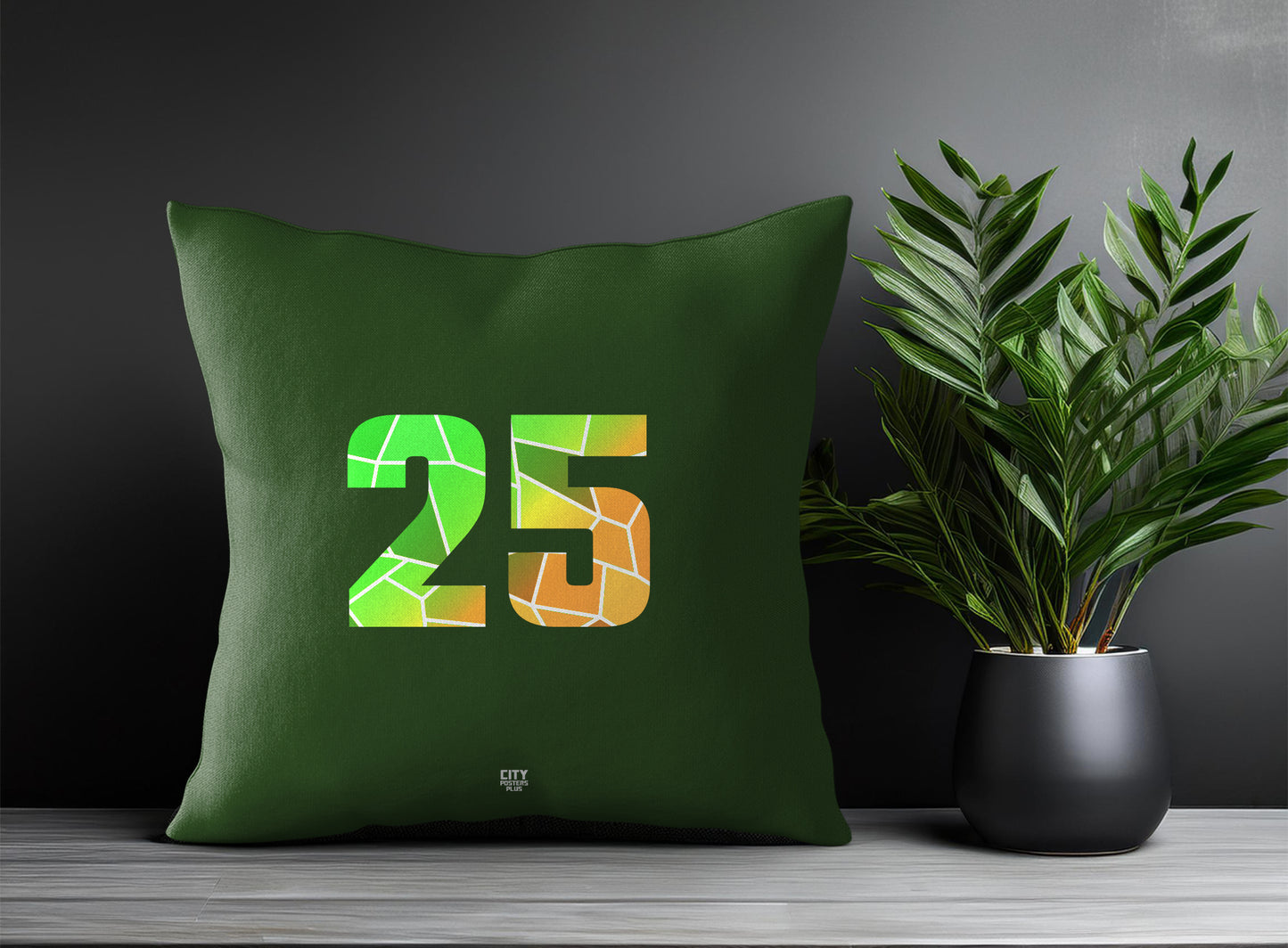 25 Number Square & Rectangle Pillow Cases | Print Deliver Plus by City Posters Plus