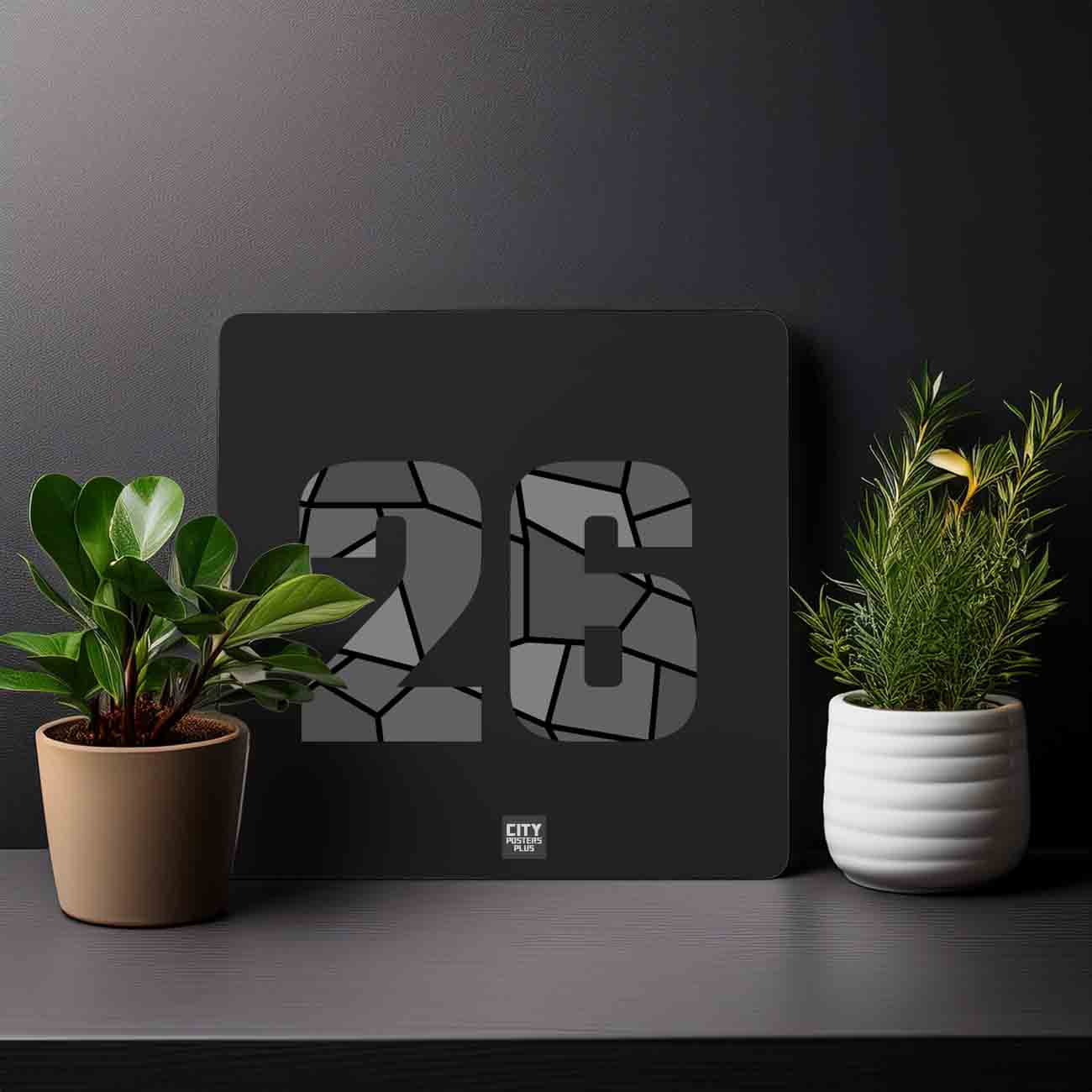 26 Number Mousepad (Black)