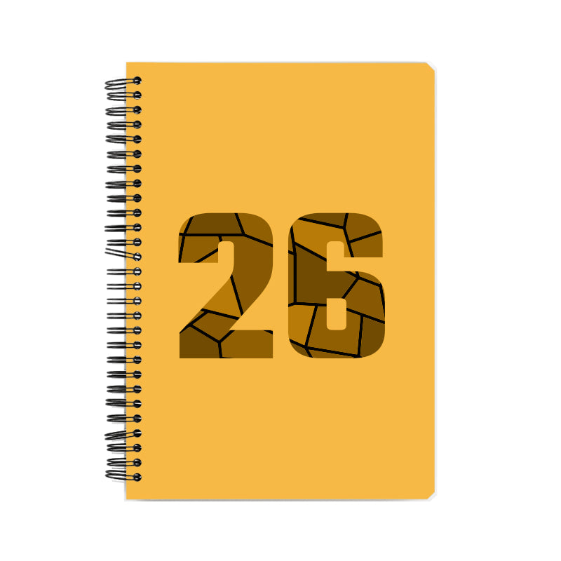 26 Number Notebook (Golden Yellow)