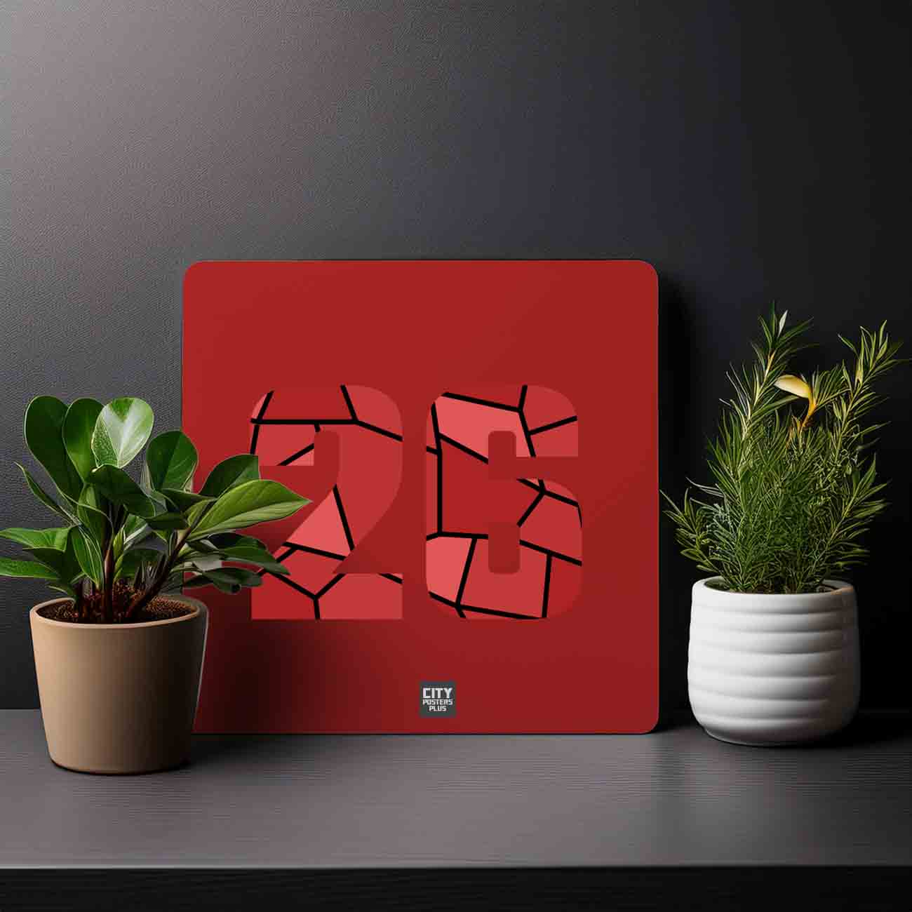 26 Number Mousepad (Red)