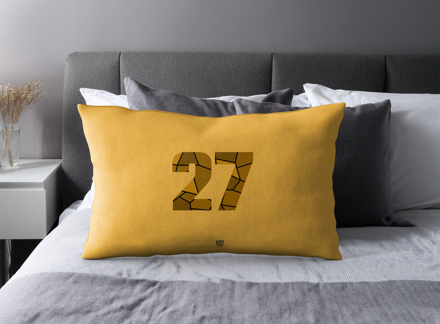 27 Number Square & Rectangle Pillow Cases | Modern Numeric Throw Pillow Covers | Print Deliver Plus by City Posters Plus