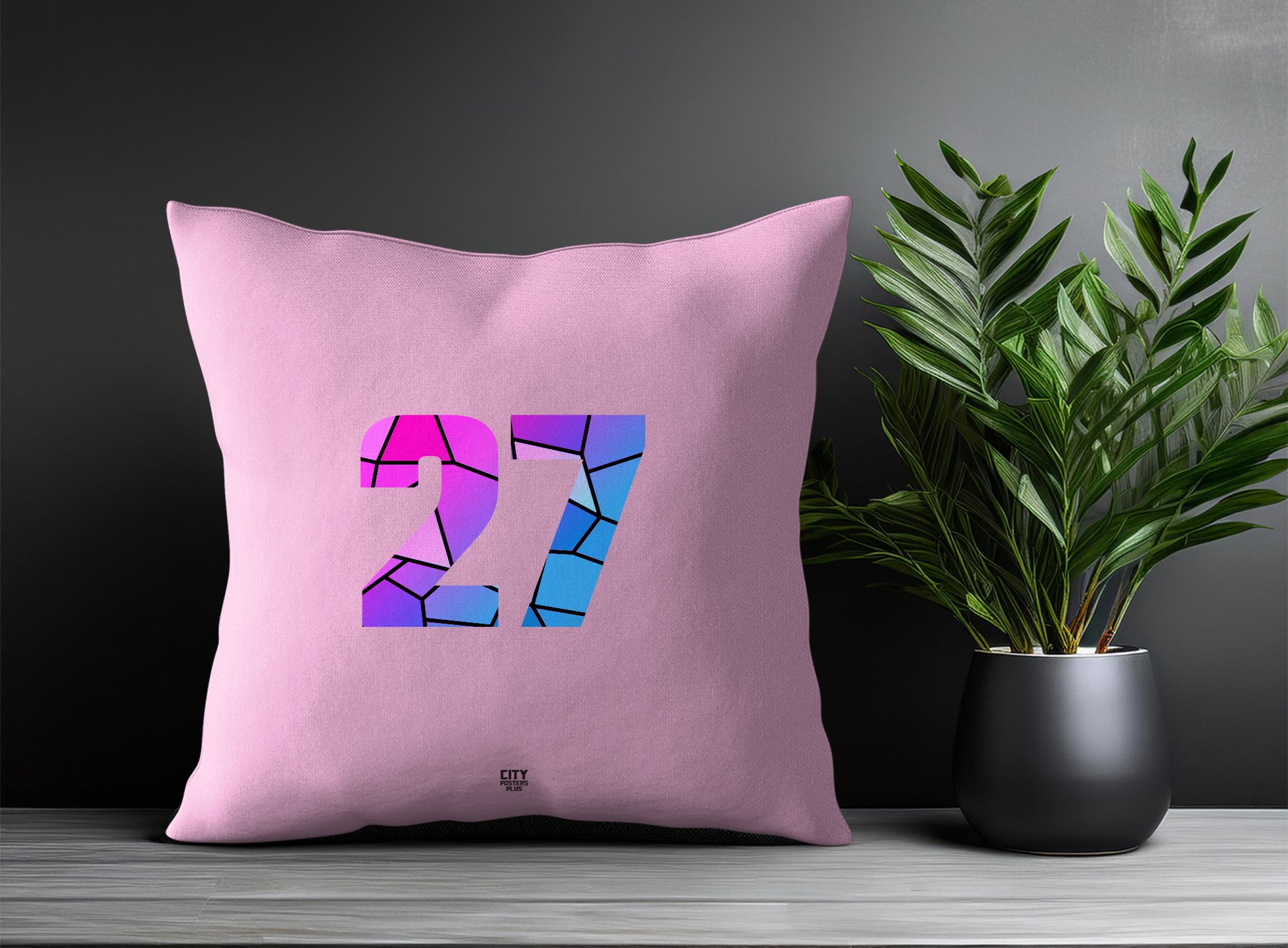 27 Number Square & Rectangle Pillow Cases | Print Deliver Plus by City Posters Plus