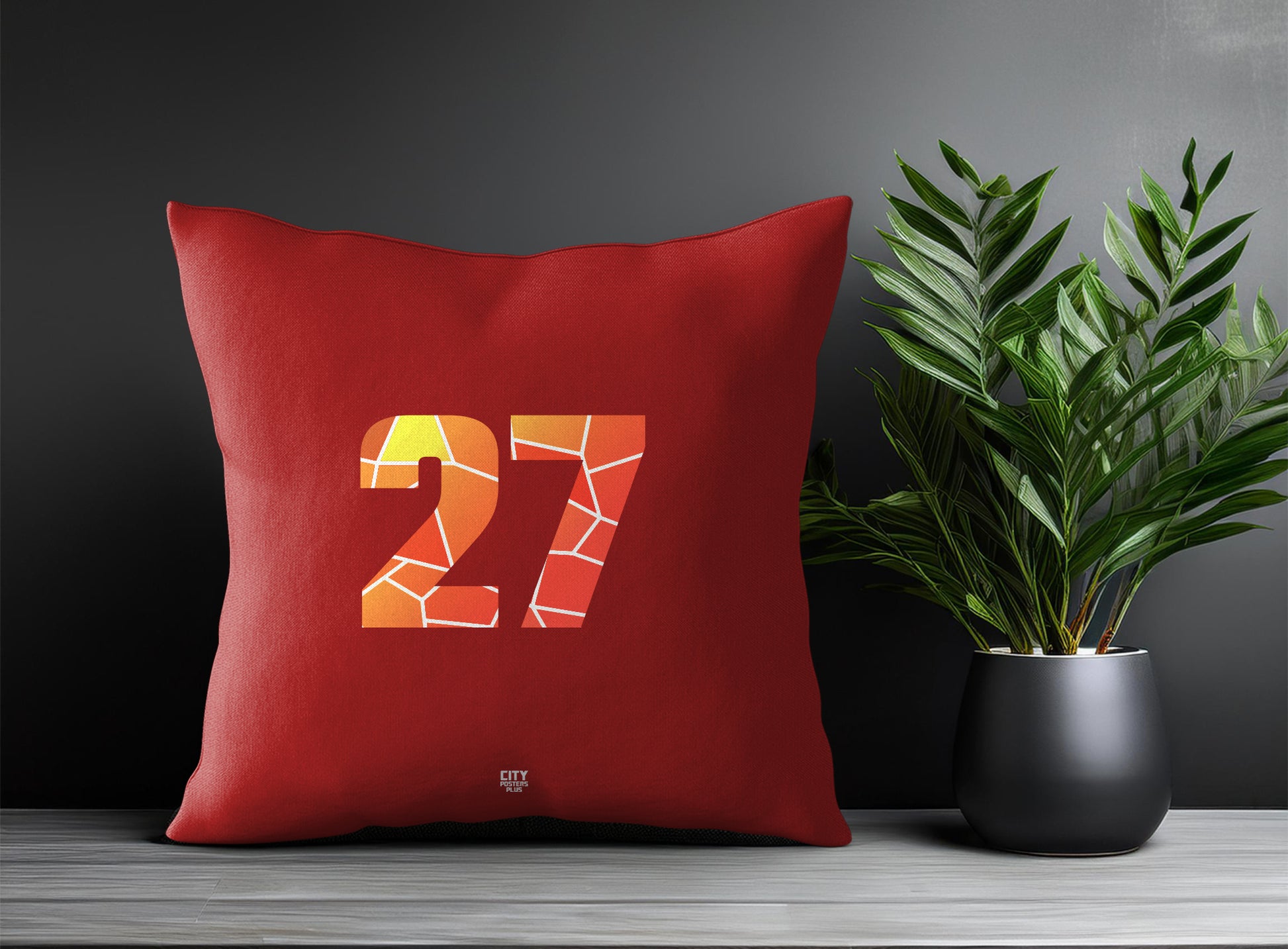 27 Number Square & Rectangle Pillow Cases | Print Deliver Plus by City Posters Plus