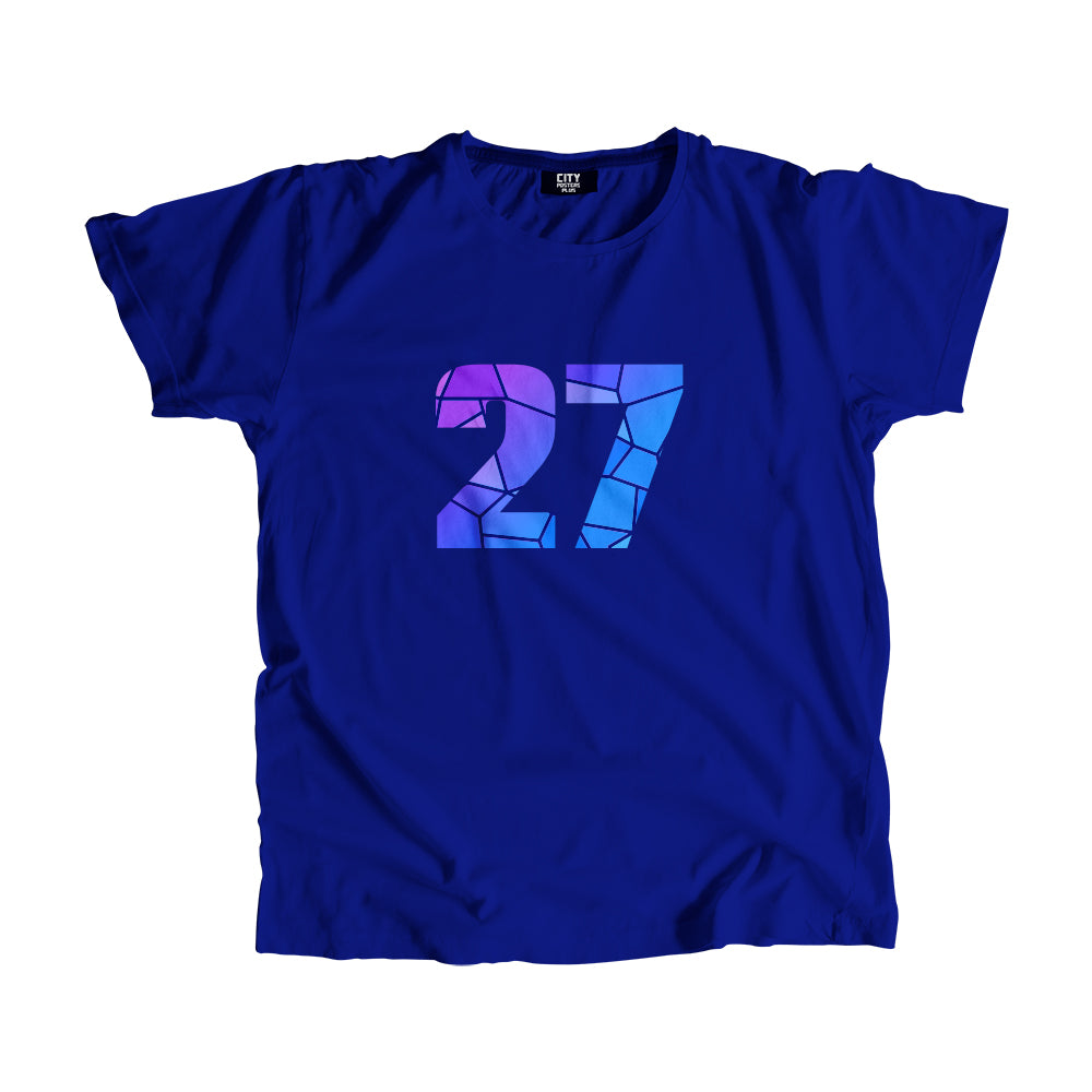27 Number Men Unisex T-Shirt  (Royal Blue)| Classic Numeric Graphic Tee