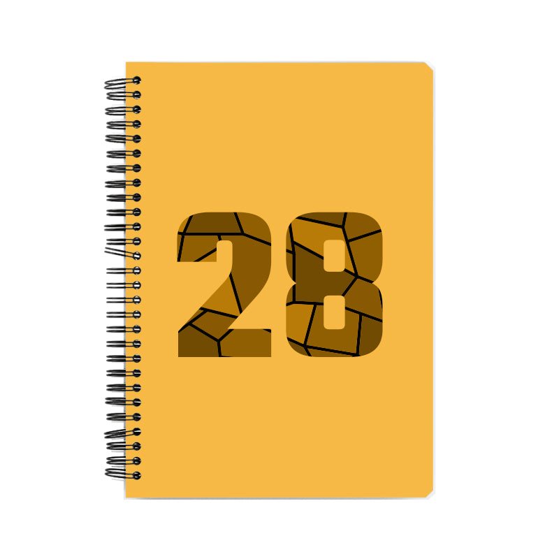28 Number Notebook (Golden Yellow)