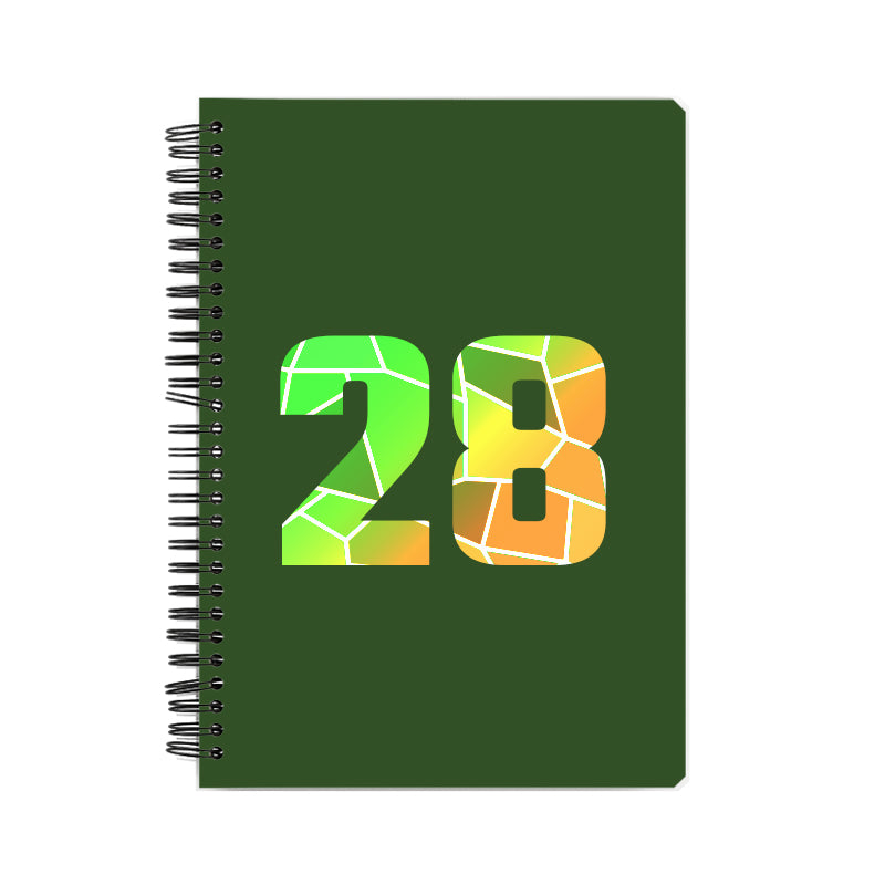 28 Number Notebook (Olive Green)