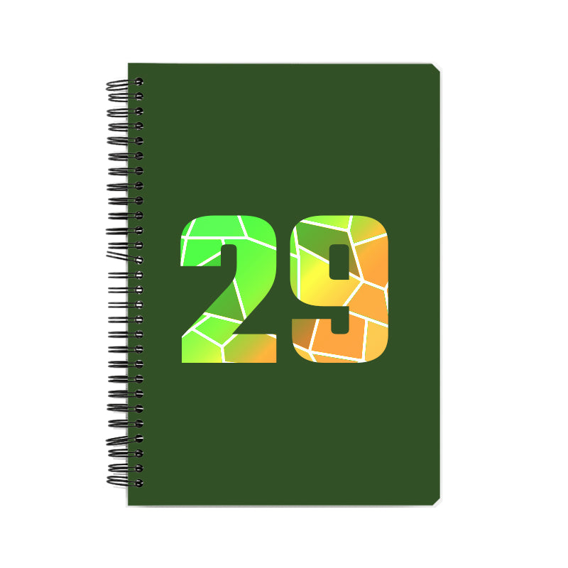 29 Number Notebook (Olive Green)