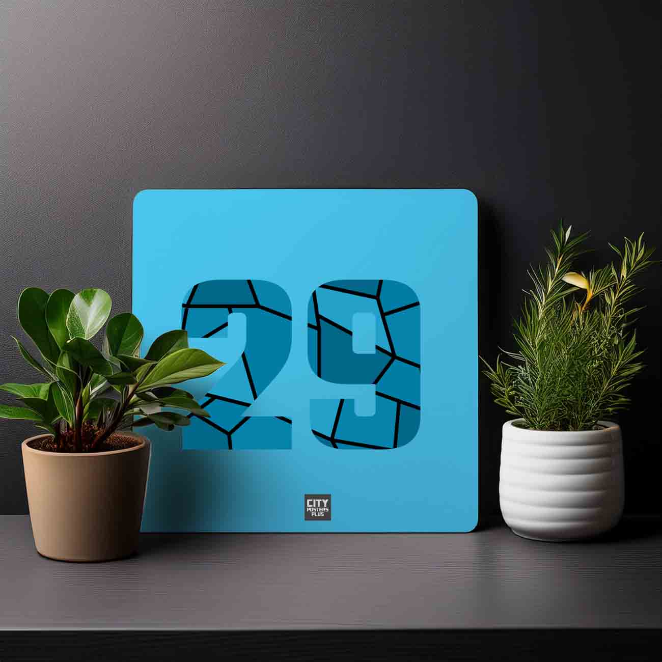 29 Number Mousepad (Sky Blue)