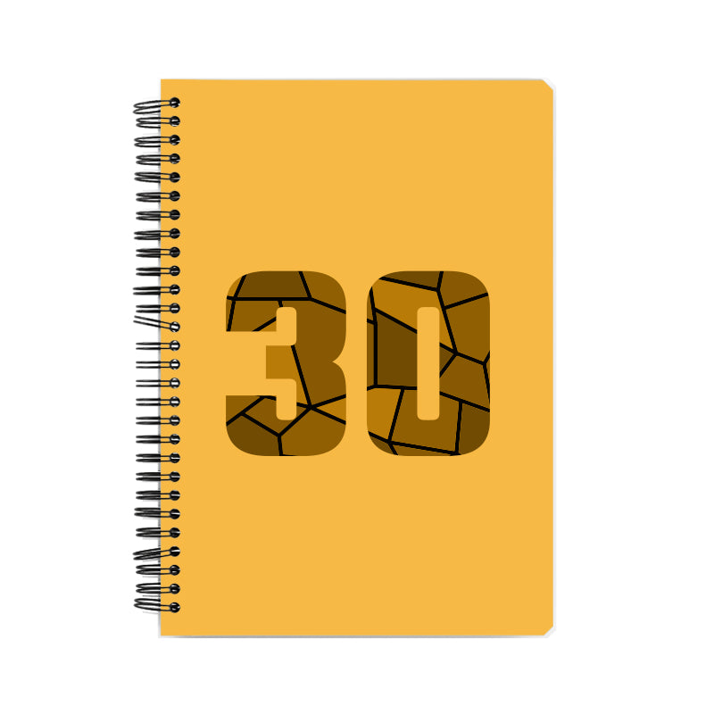 30 Number Notebook (Golden Yellow)