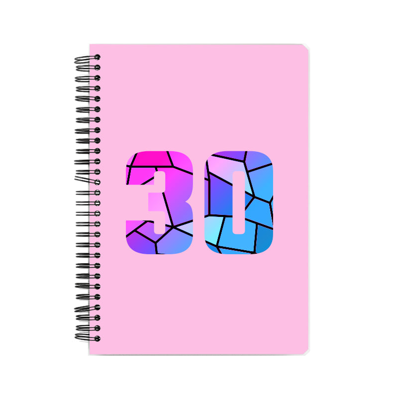 30 Number Notebook (Light Pink)