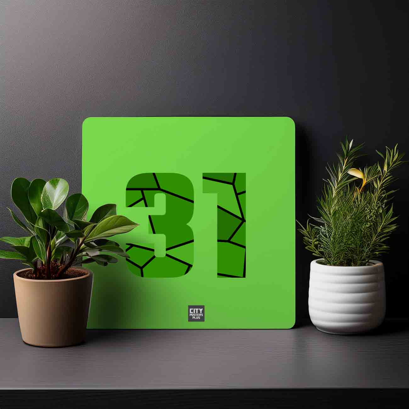 31 Number Mousepad (Liril Green)