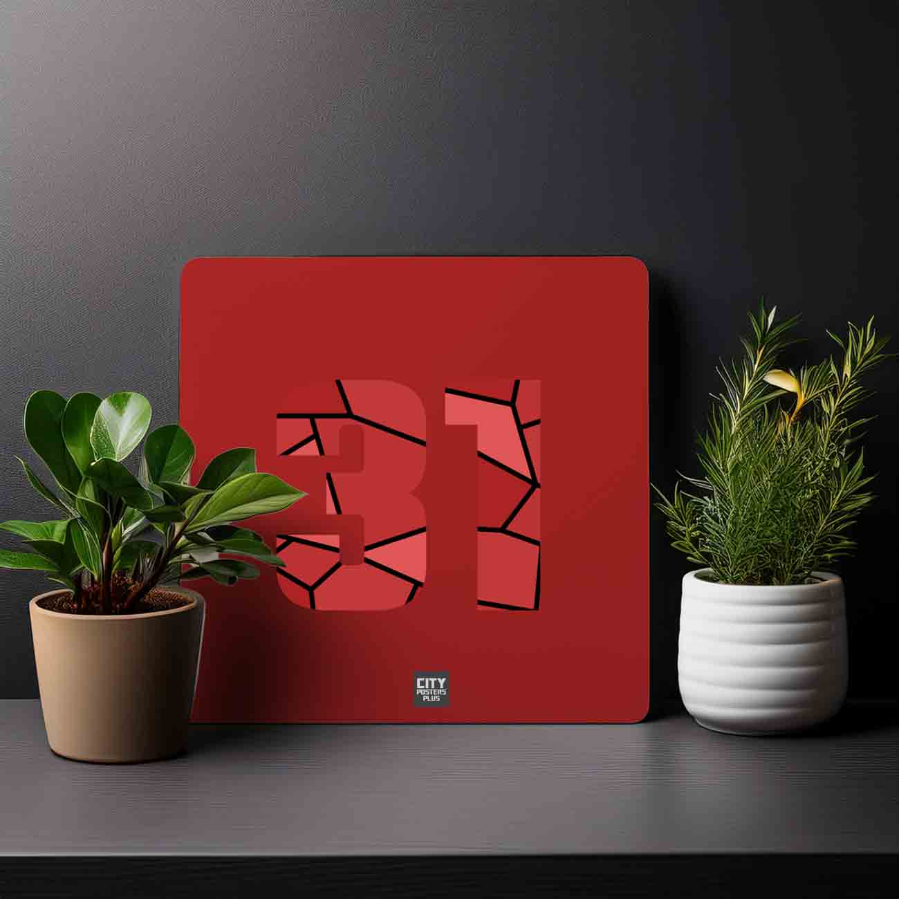 31 Number Mousepad (Red)