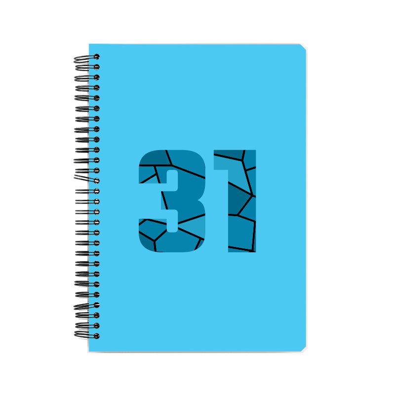 31 Number Notebook (Sky Blue)