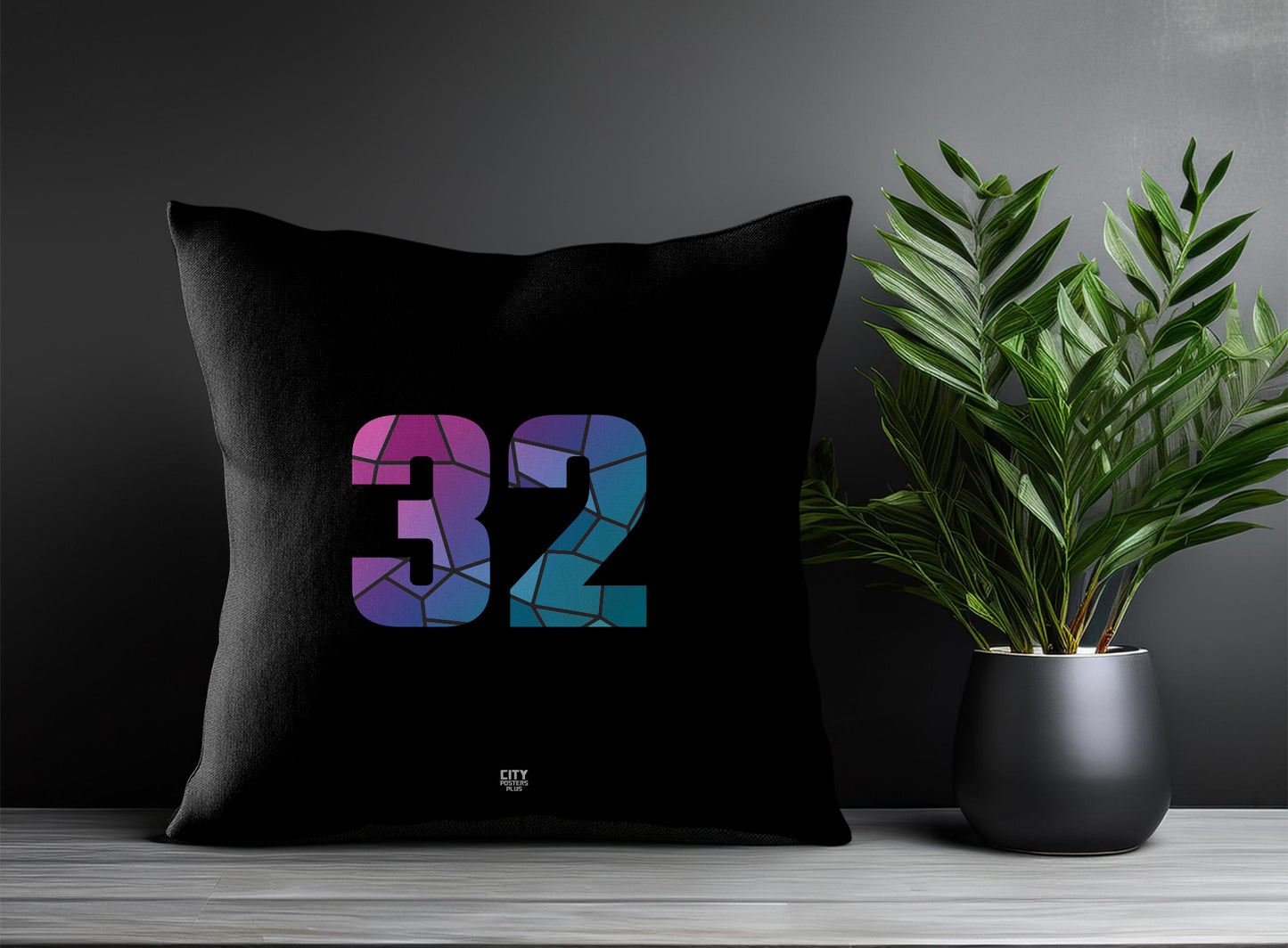 32 Number Square & Rectangle Pillow Cases | Print Deliver Plus by City Posters Plus