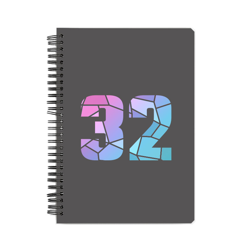 32 Number Notebook (Charcoal Grey)