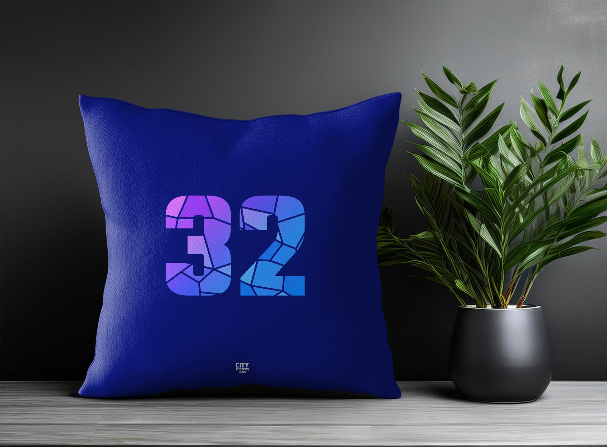 32 Number Square & Rectangle Pillow Cases | Print Deliver Plus by City Posters Plus