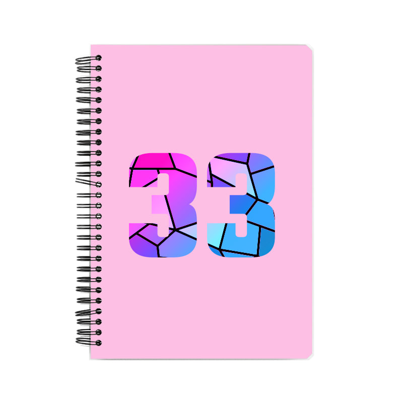 33 Number Notebook (Light Pink)