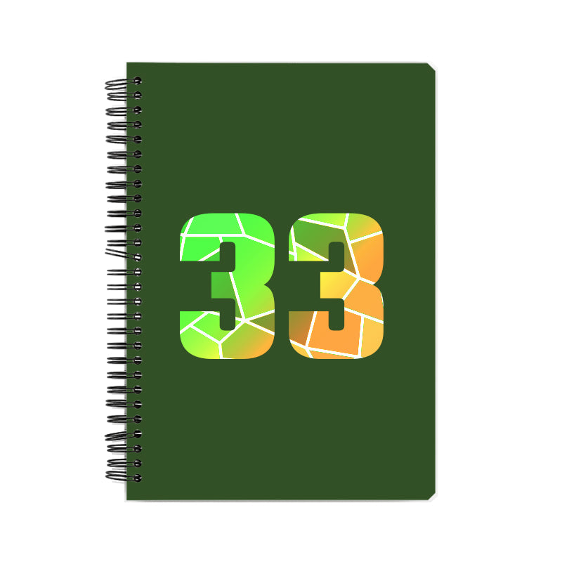 33 Number Notebook (Olive Green)