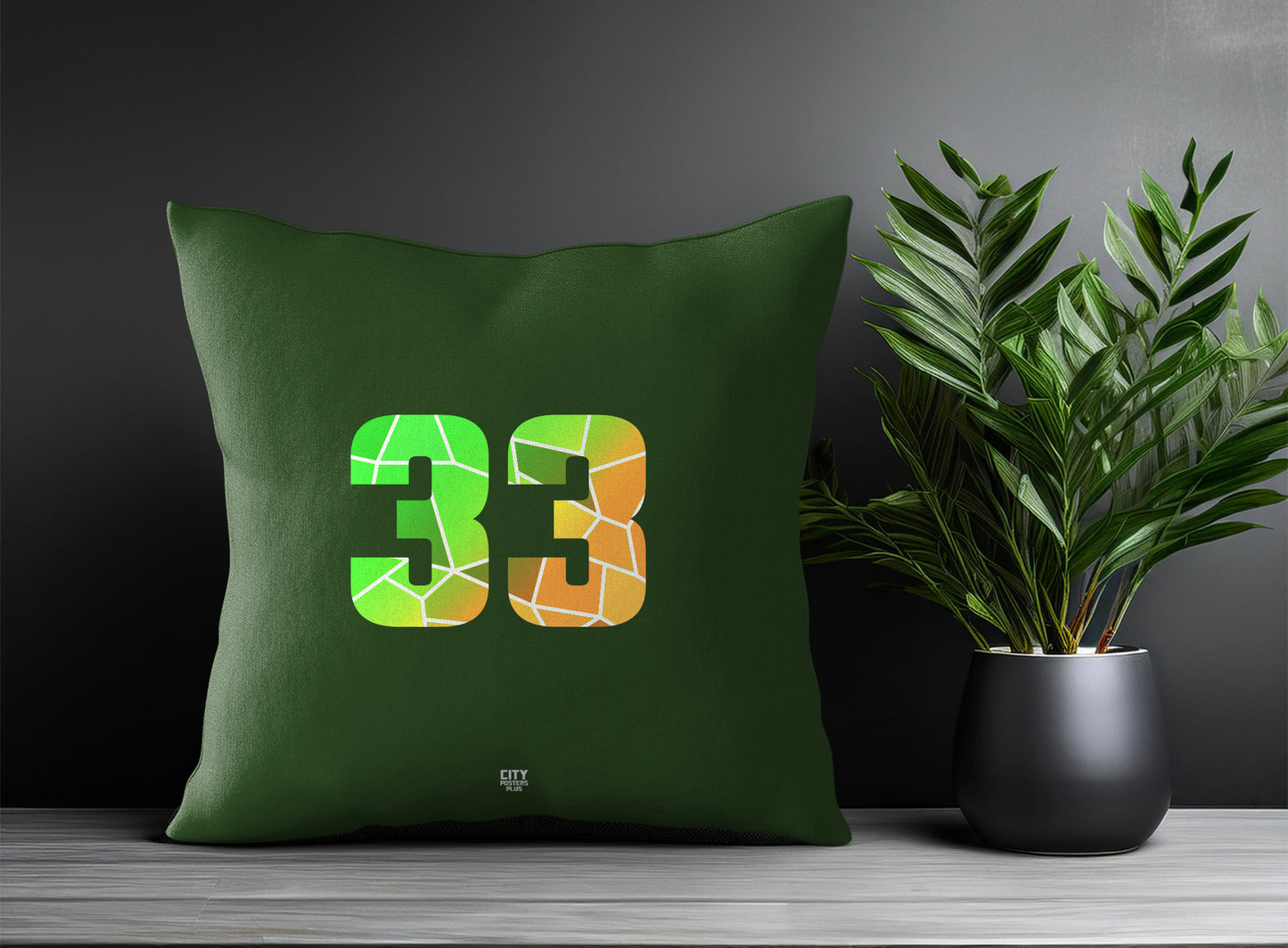 33 Number Square & Rectangle Pillow Cases | Print Deliver Plus by City Posters Plus