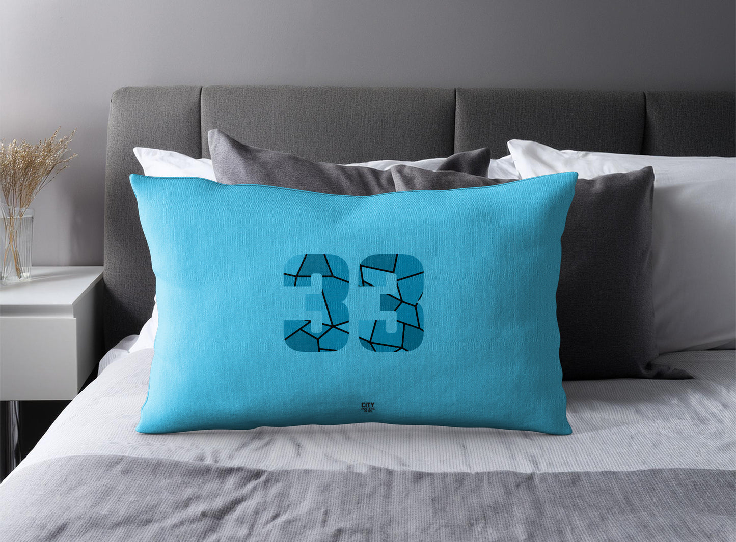 Print Deliver Plus 33 Number Square & Rectangle Pillow Cases | Modern Numeric Throw Pillow Covers