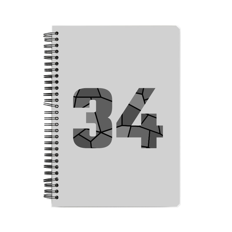 34 Number Notebook (Melange Grey)