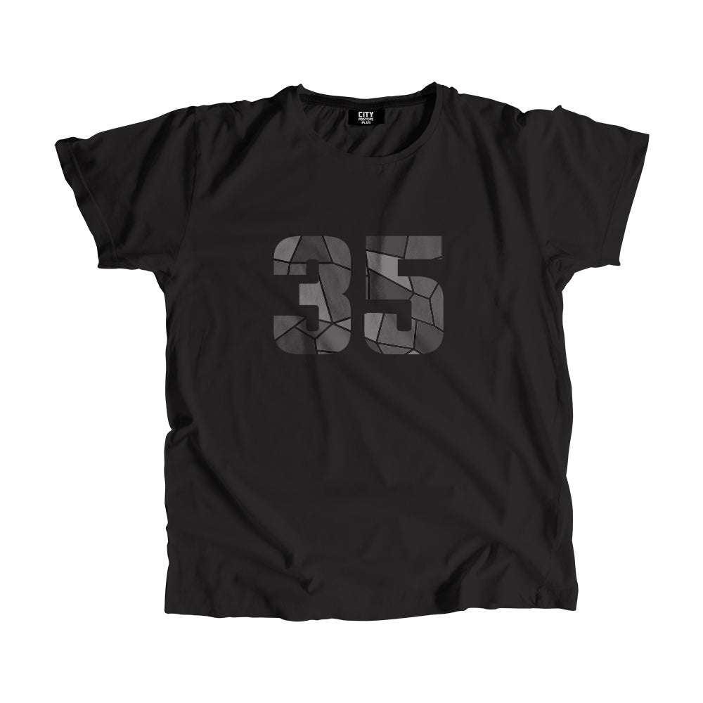 35 Number Men Unisex T-Shirt  (Black)| Classic Numeric Graphic Tee