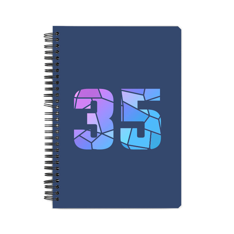 35 Number Notebook (Navy Blue)