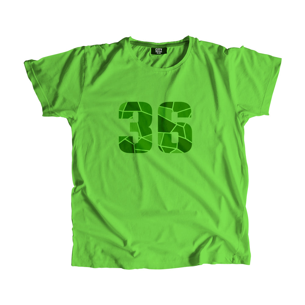 36 Number Men Unisex T-Shirt  (Liril Green)| Classic Numeric Graphic Tee