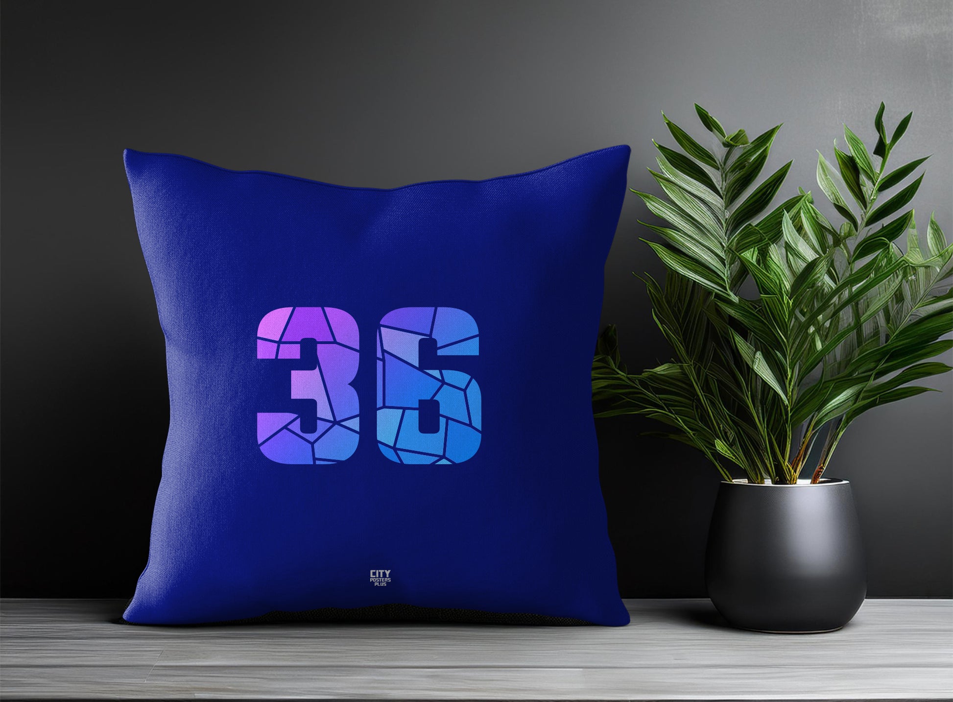 36 Number Square & Rectangle Pillow Cases | Print Deliver Plus by City Posters Plus