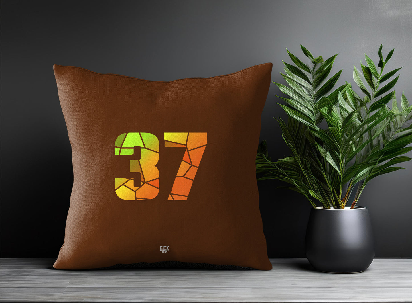 37 Number Square & Rectangle Pillow Cases | Print Deliver Plus by City Posters Plus