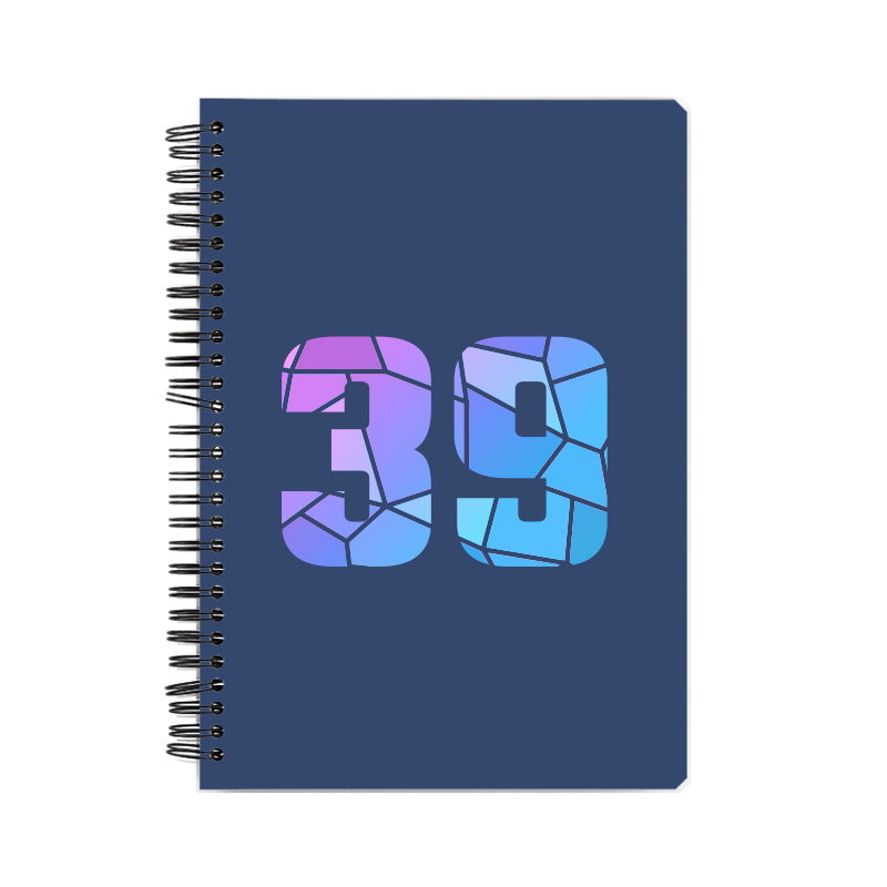39 Number Notebook (Navy Blue)