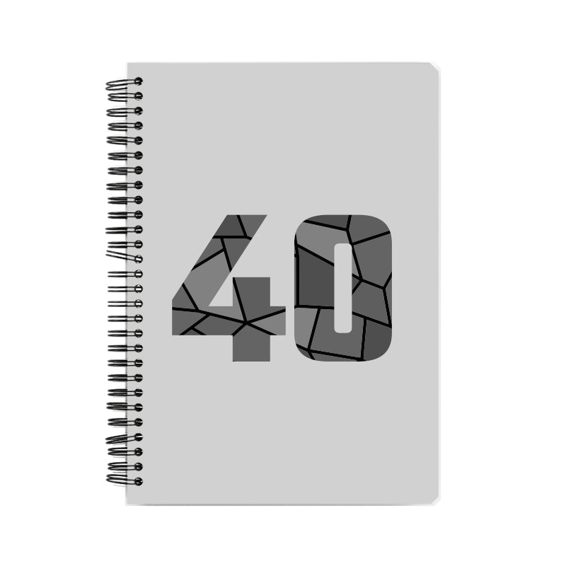 40 Number Notebook (Melange Grey)