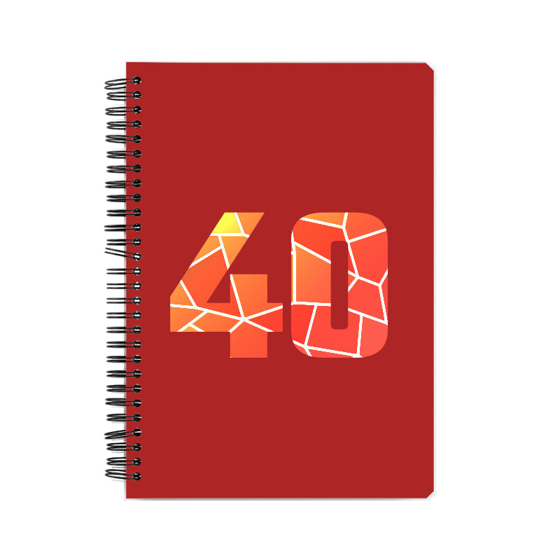 40 Number Notebook (Red)