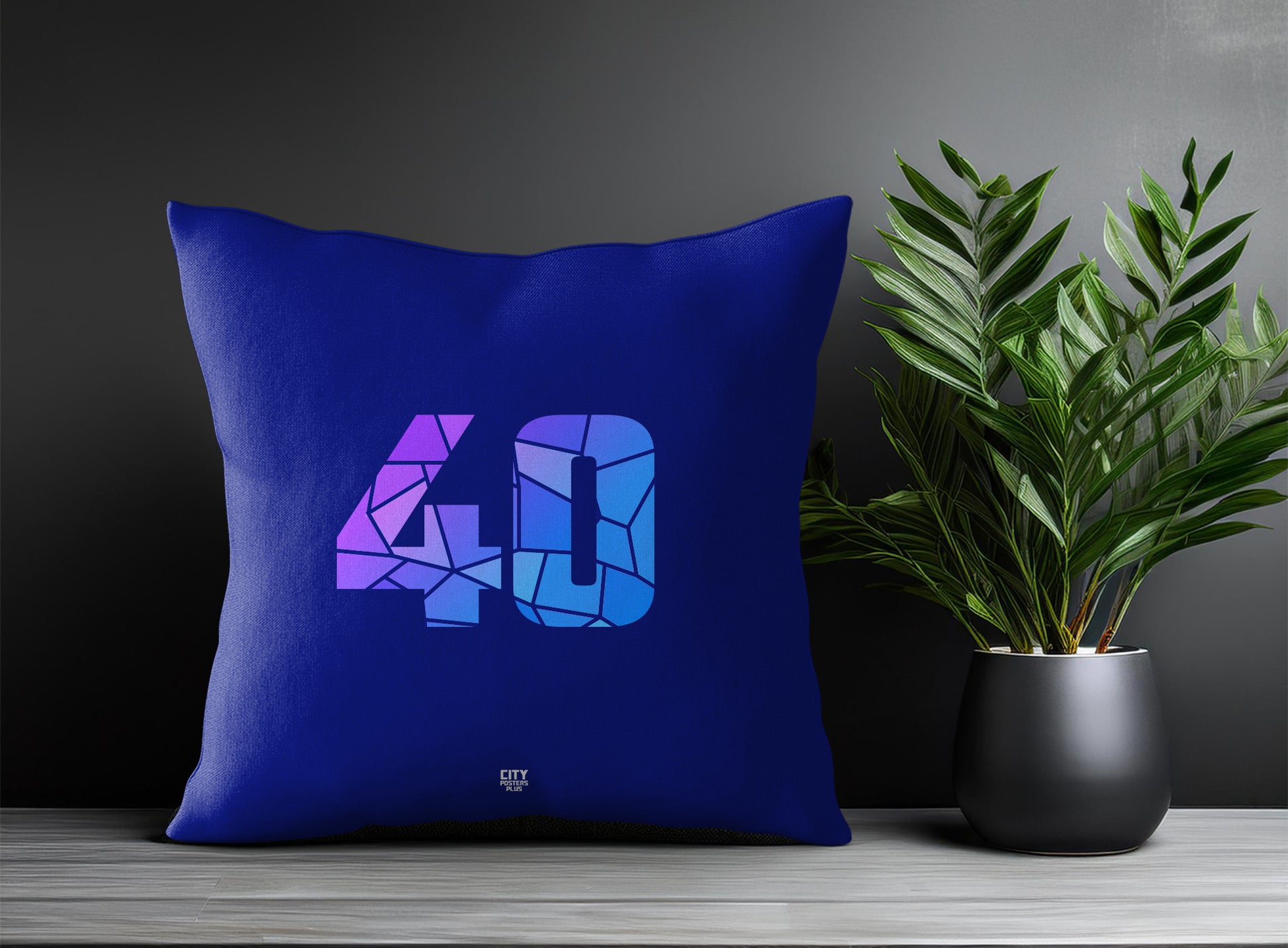 40 Number Square & Rectangle Pillow Cases | Print Deliver Plus by City Posters Plus