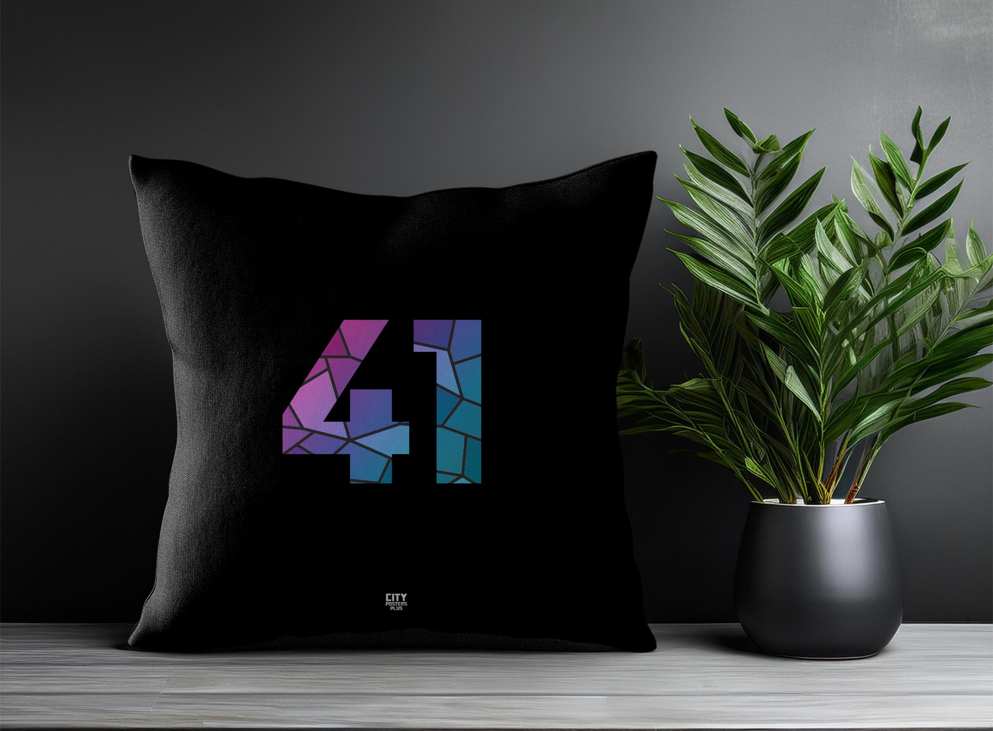 41 Number Square & Rectangle Pillow Cases | Print Deliver Plus by City Posters Plus