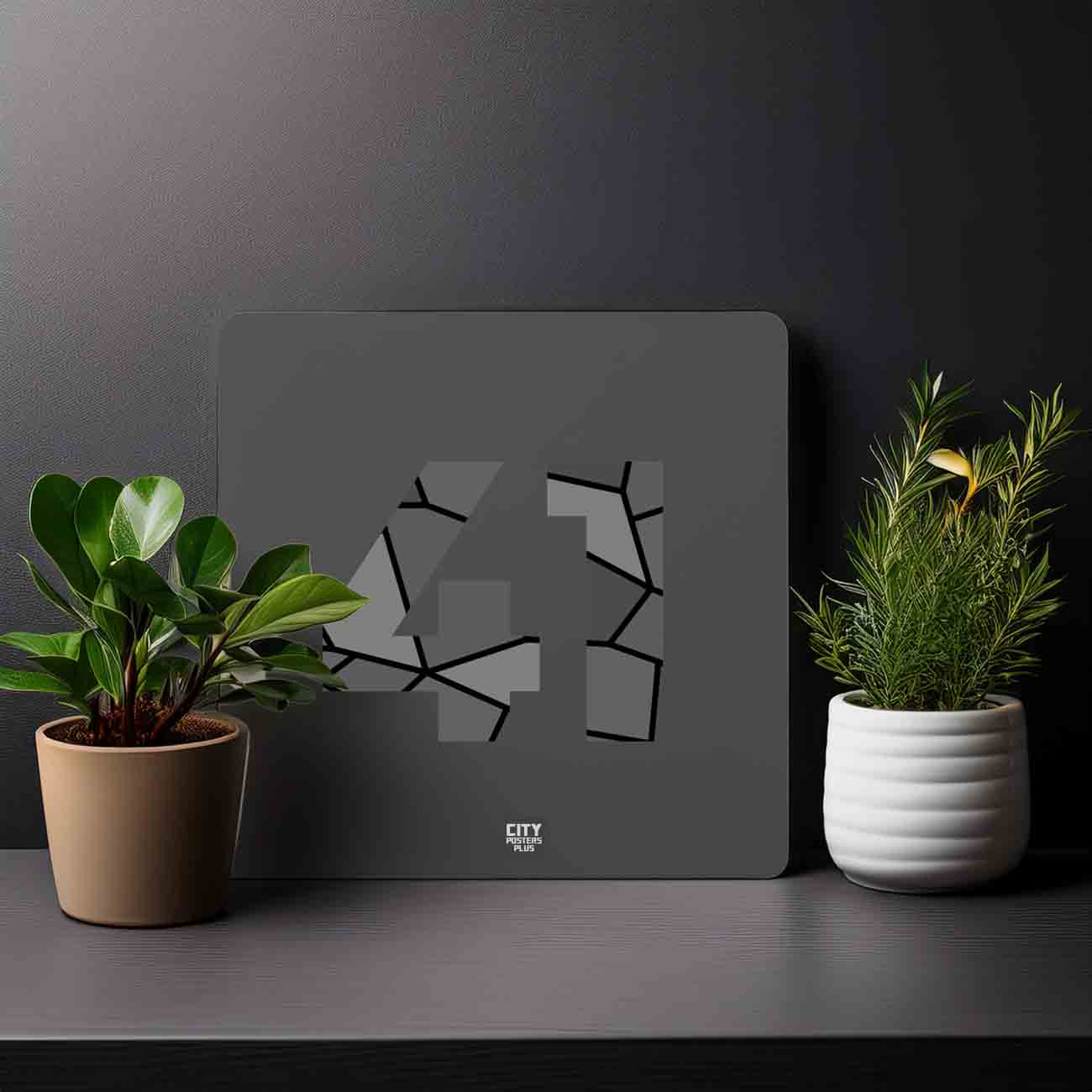 41 Number Mousepad (Charcoal Grey)