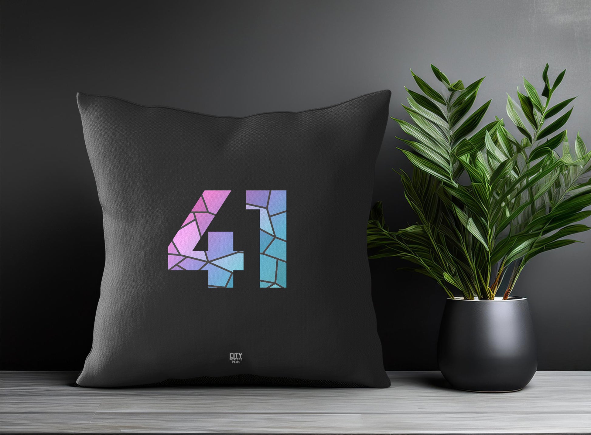 41 Number Square & Rectangle Pillow Cases | Print Deliver Plus by City Posters Plus