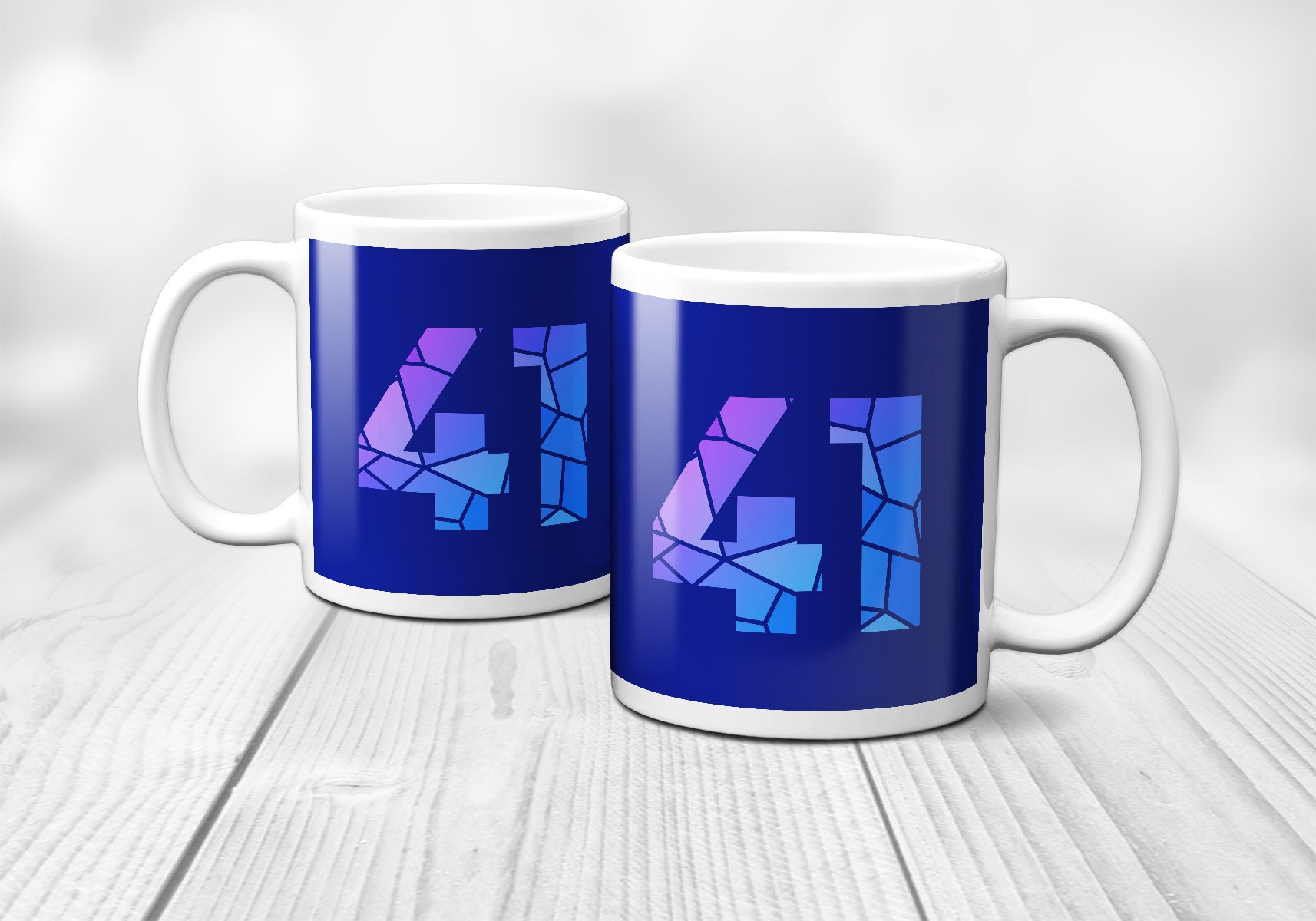 41 Number Mug (Royal Blue)