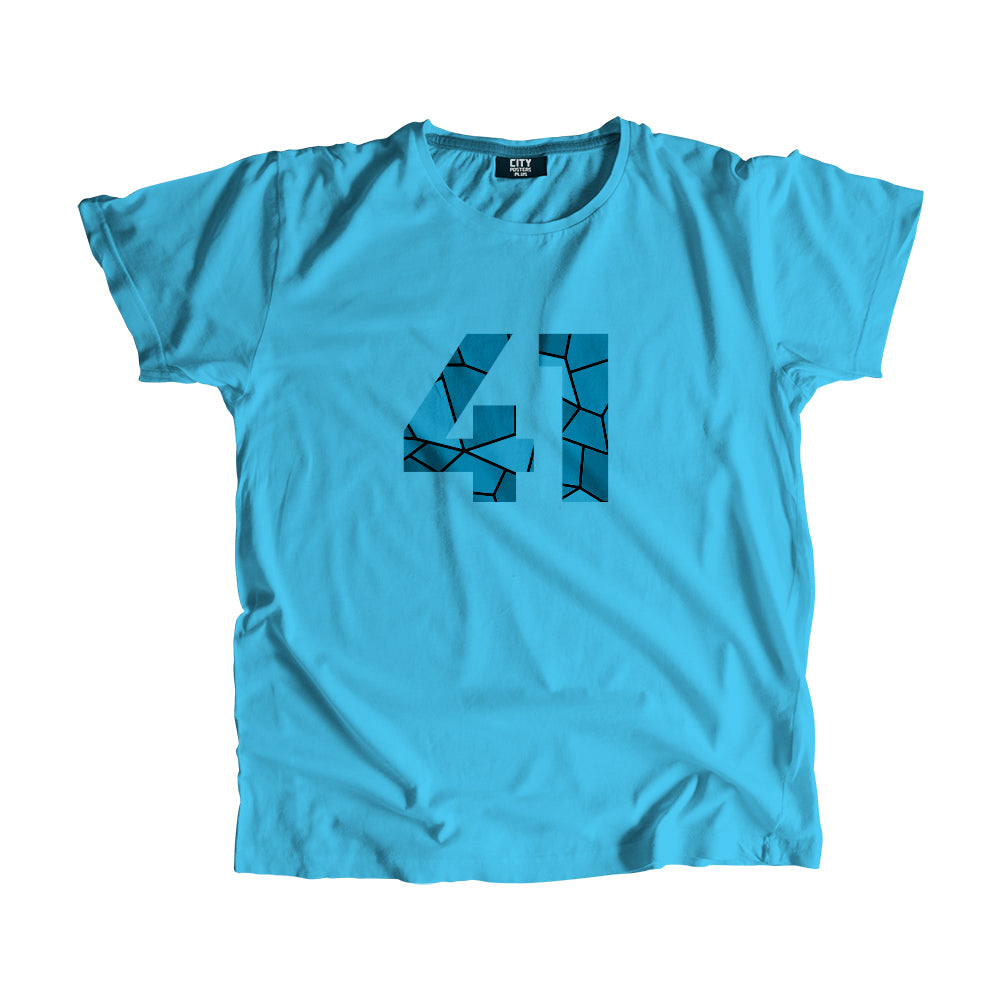 41 Number Men Unisex T-Shirt  (Sky Blue)| Classic Numeric Graphic Tee