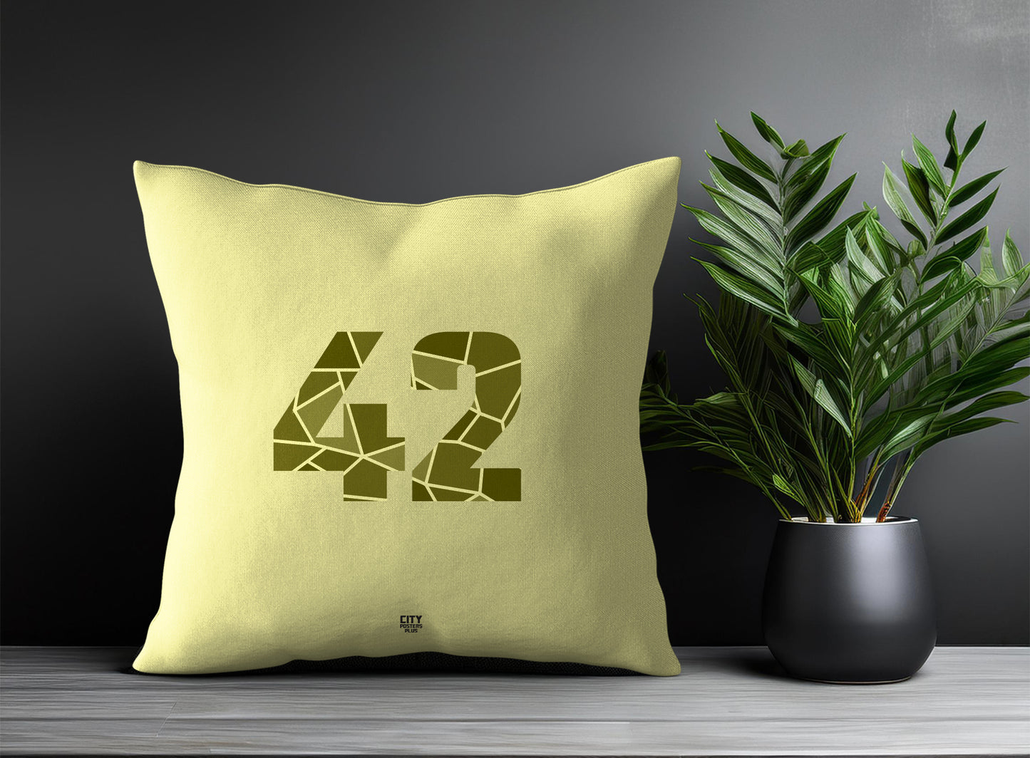 42 Number Square & Rectangle Pillow Cases | Print Deliver Plus by City Posters Plus