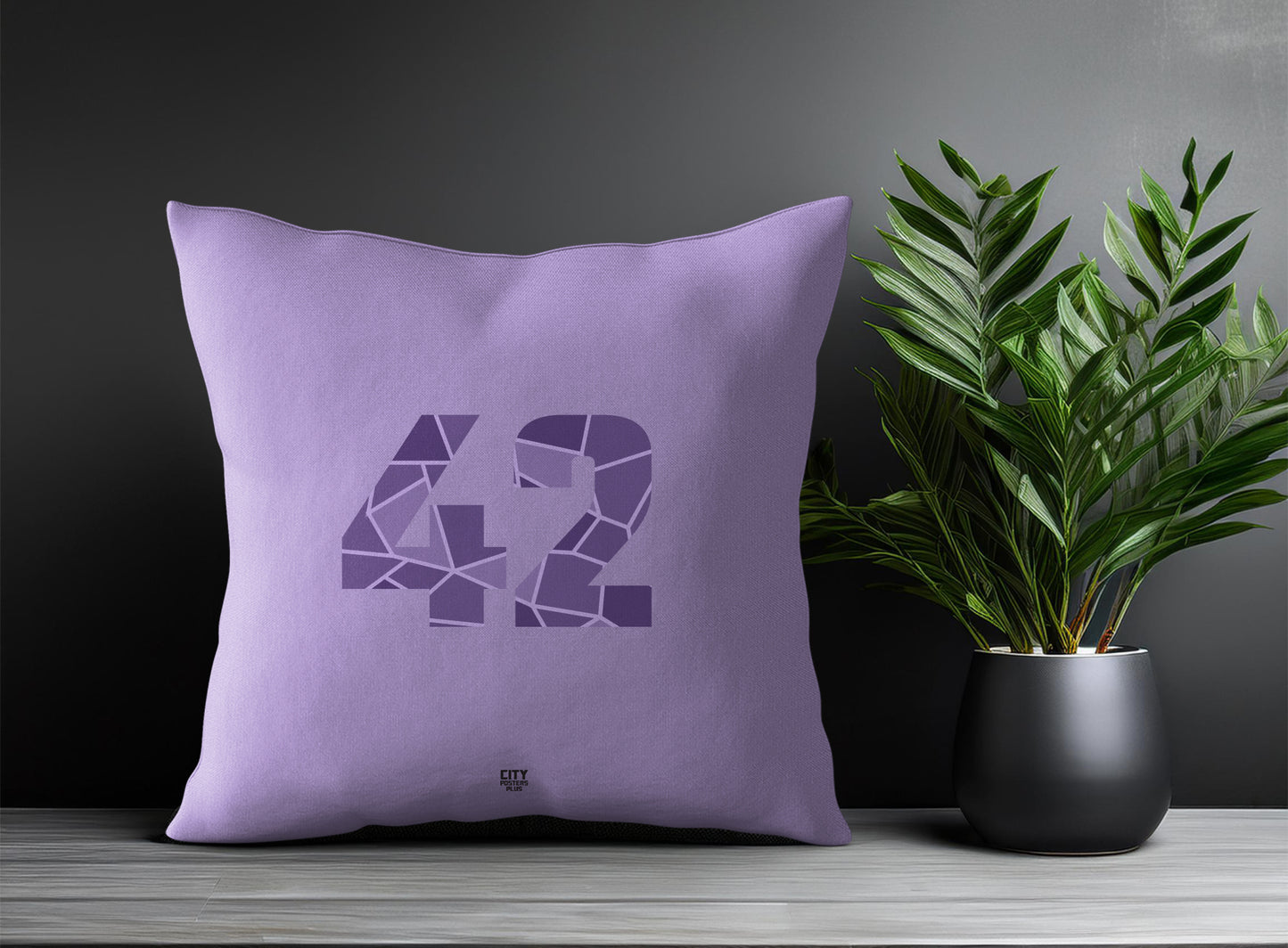 42 Number Square & Rectangle Pillow Cases | Print Deliver Plus by City Posters Plus
