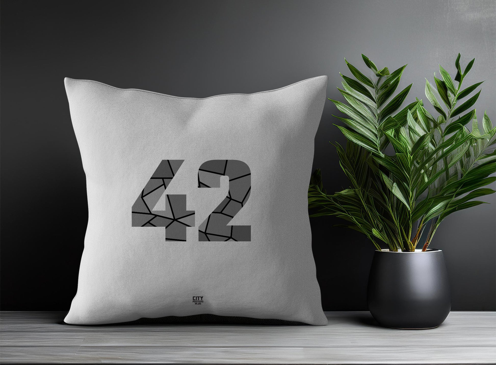 42 Number Square & Rectangle Pillow Cases | Print Deliver Plus by City Posters Plus