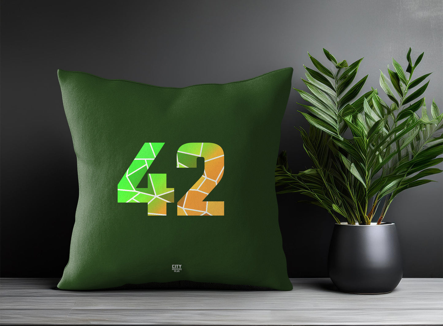 42 Number Square & Rectangle Pillow Cases | Print Deliver Plus by City Posters Plus