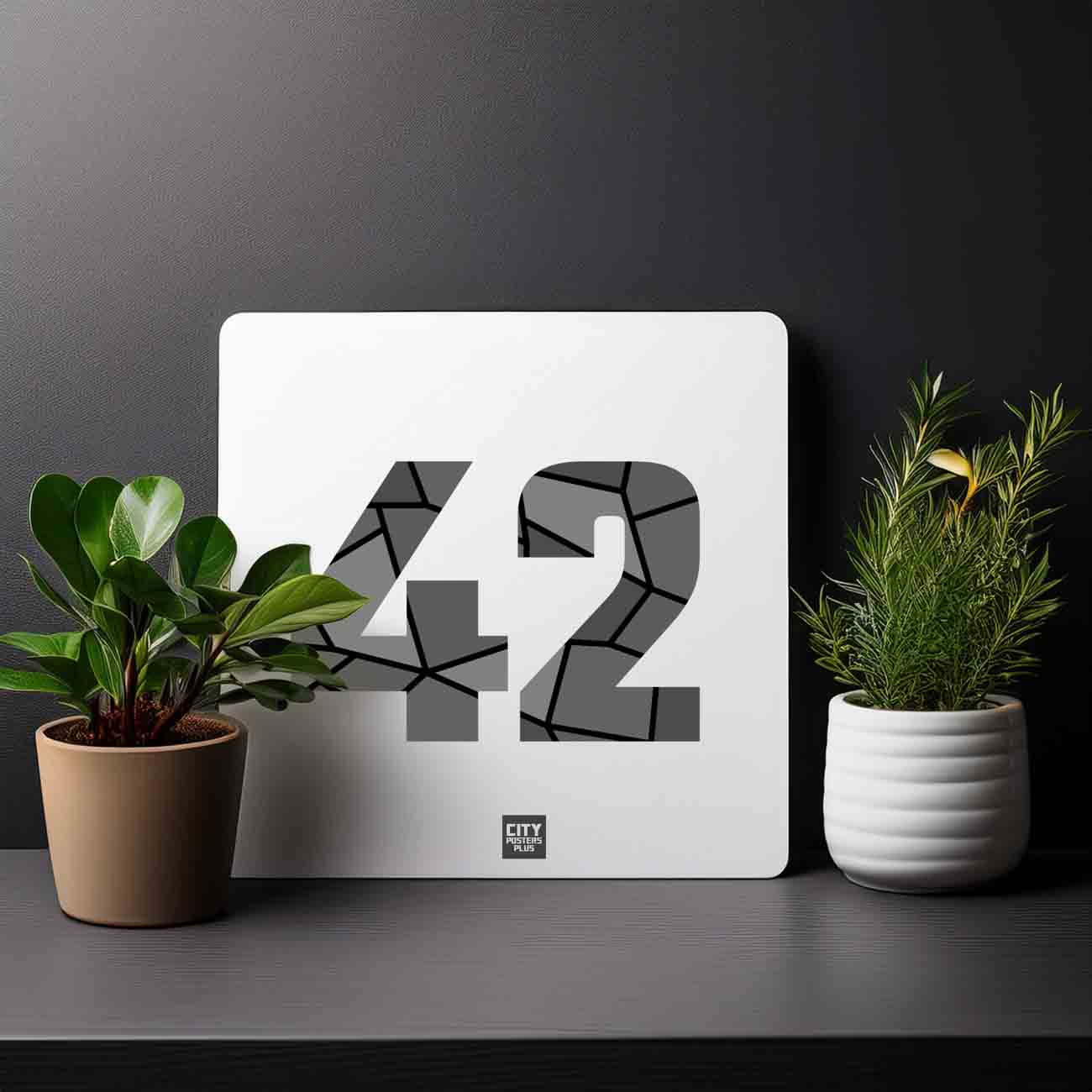 42 Number Mousepad (White)