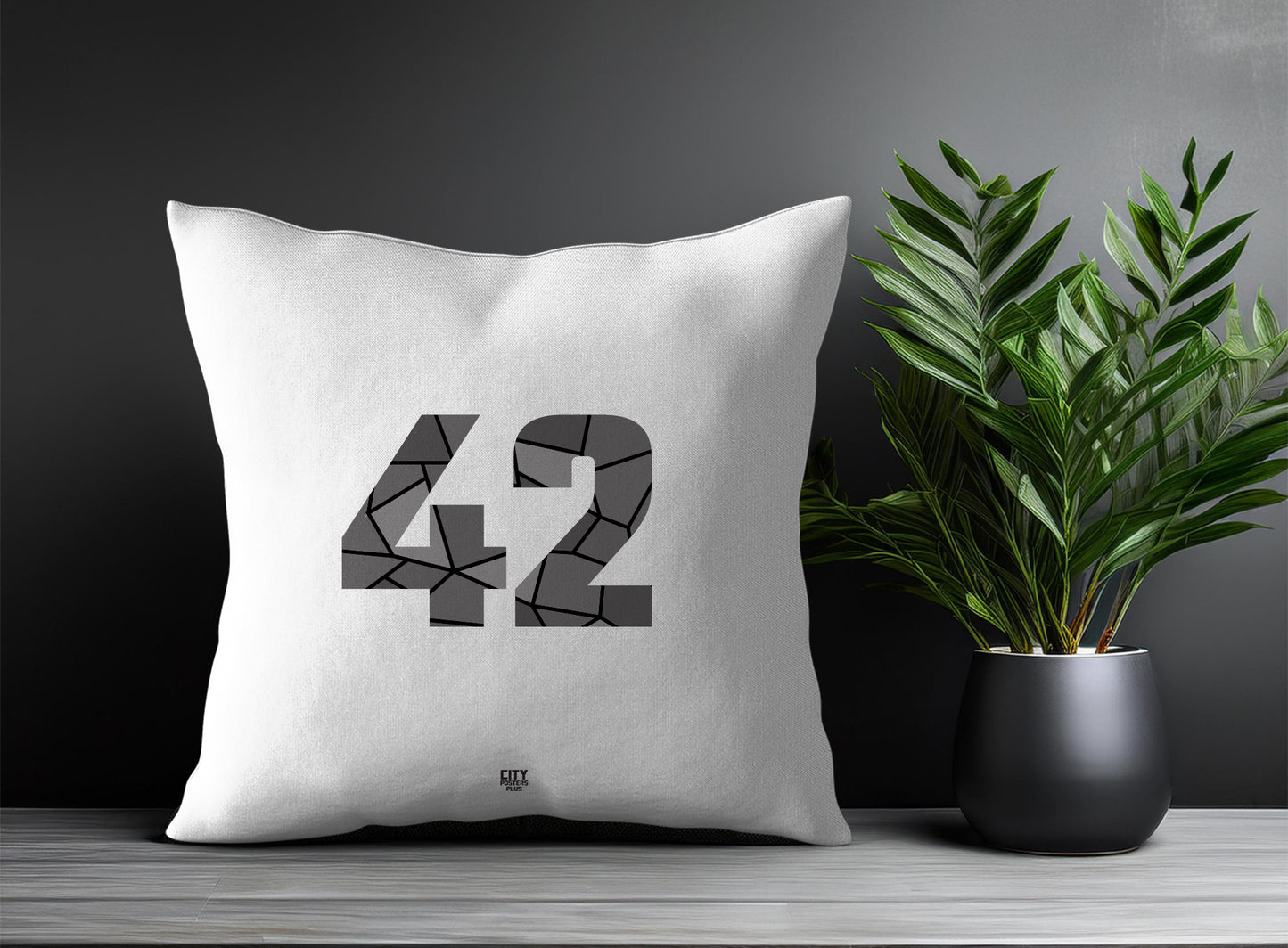 42 Number Square & Rectangle Pillow Cases | Print Deliver Plus by City Posters Plus