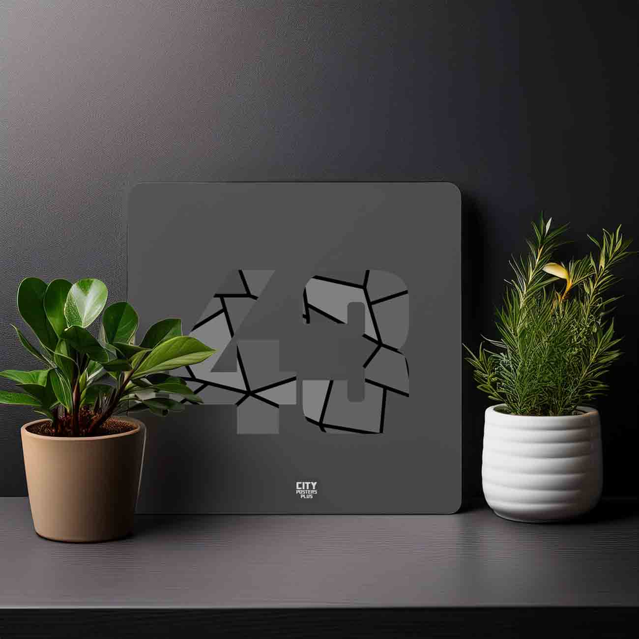 43 Number Mousepad (Charcoal Grey)