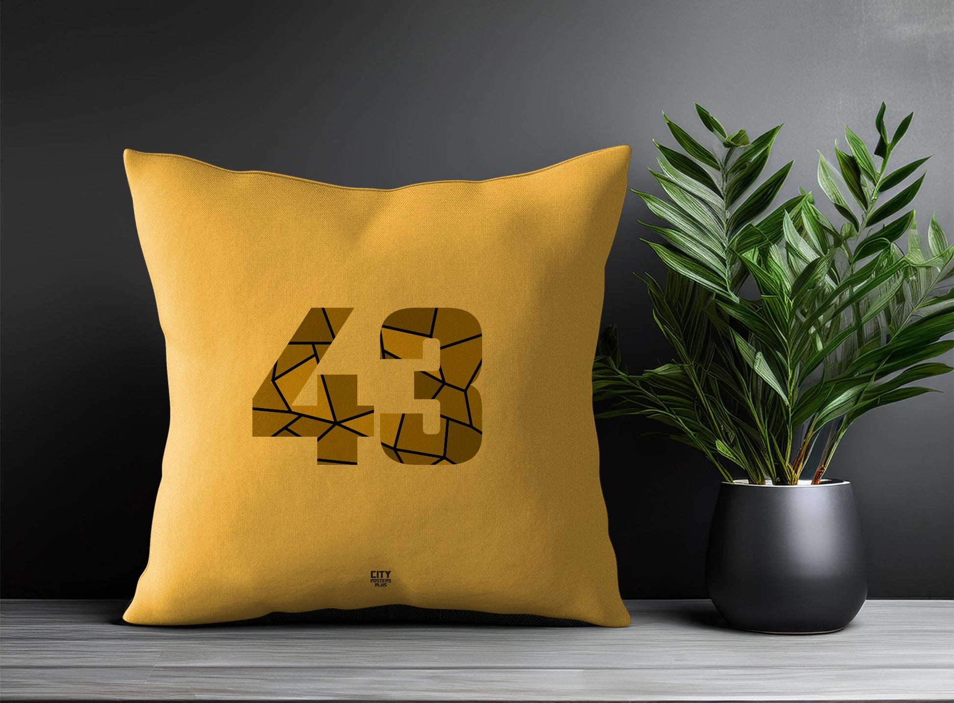 43 Number Square & Rectangle Pillow Cases | Print Deliver Plus by City Posters Plus