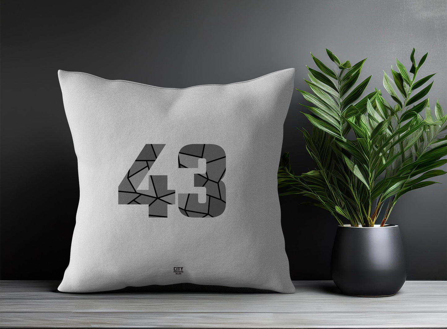 43 Number Square & Rectangle Pillow Cases | Print Deliver Plus by City Posters Plus