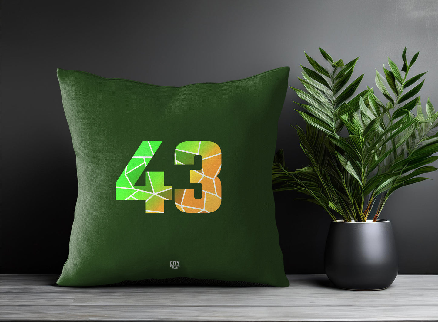 43 Number Square & Rectangle Pillow Cases | Print Deliver Plus by City Posters Plus